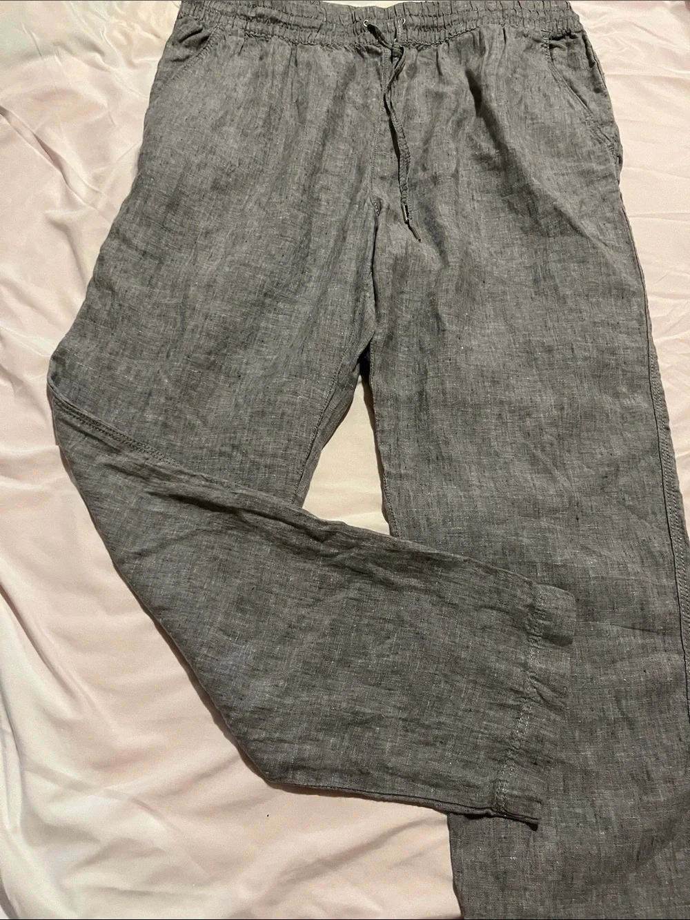 H&M Linen Gray pants
